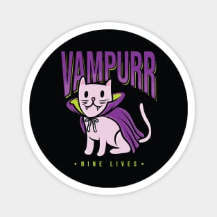 Funny Halloween Vampire Cat lover gifts Magnet